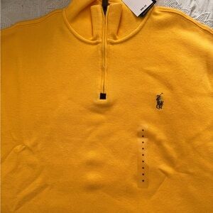 Ralph Lauren Yellow Quarter-Zip Pullover NWT